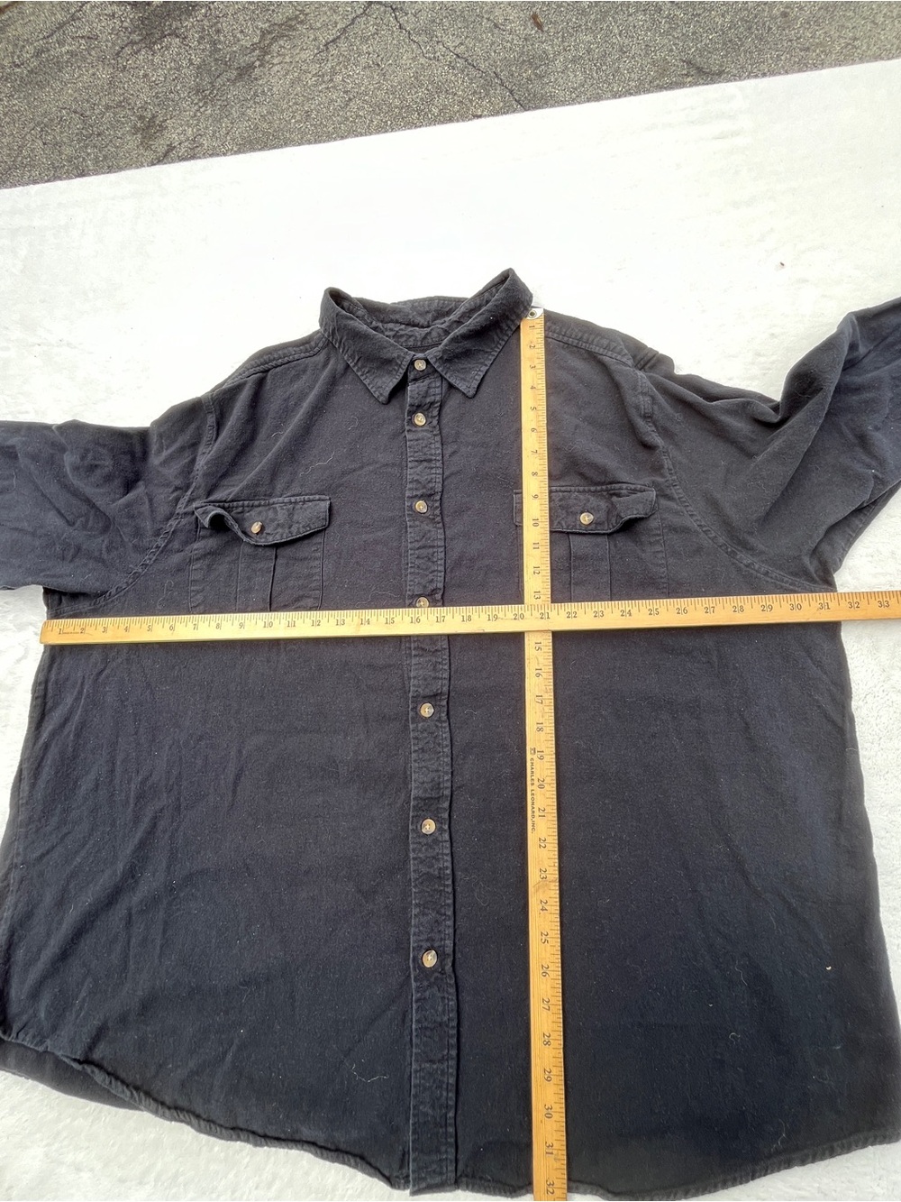 KingSize 4XL Big Black Button Up Shirt Long Sleeve Casual - Picture 2 of 10